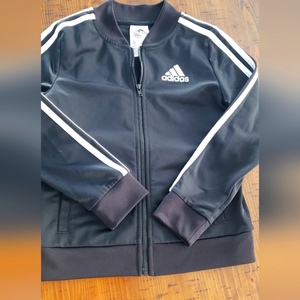 Adidas girls black track jacket